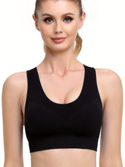  Seamless Criss Cross Back Tank Bra