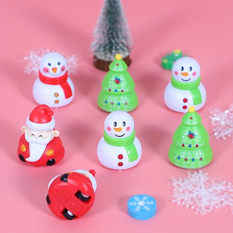 Christmas Santa Claus Toy Car Random Cartoon Design Pullback Car For Kids