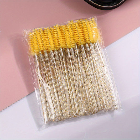 50pcs Eyelash & Eyebrow Applicator Brush Kit for Extensions - Makeup Tool