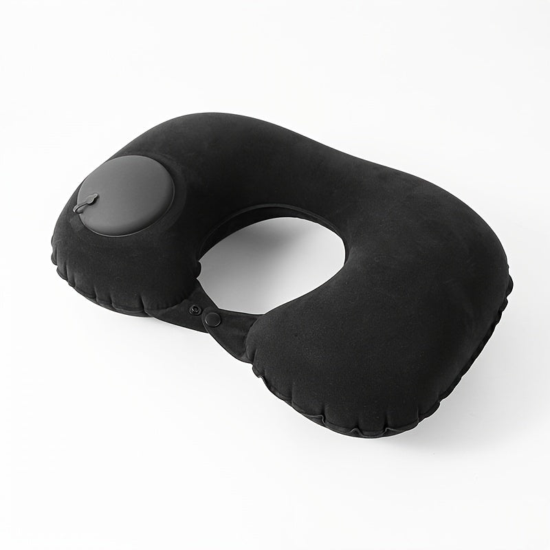 Air Cushion Self Inflating Button Neck Pillow For Travel