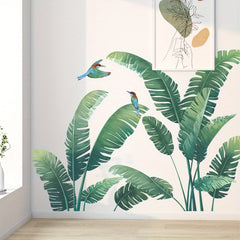 Tropical Green Plant Turtle Leaf Wall Sticker DIY Home Decoration