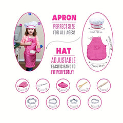 Kids' Play Kitchen Apron Baking Kit for Hand Eye Coordination