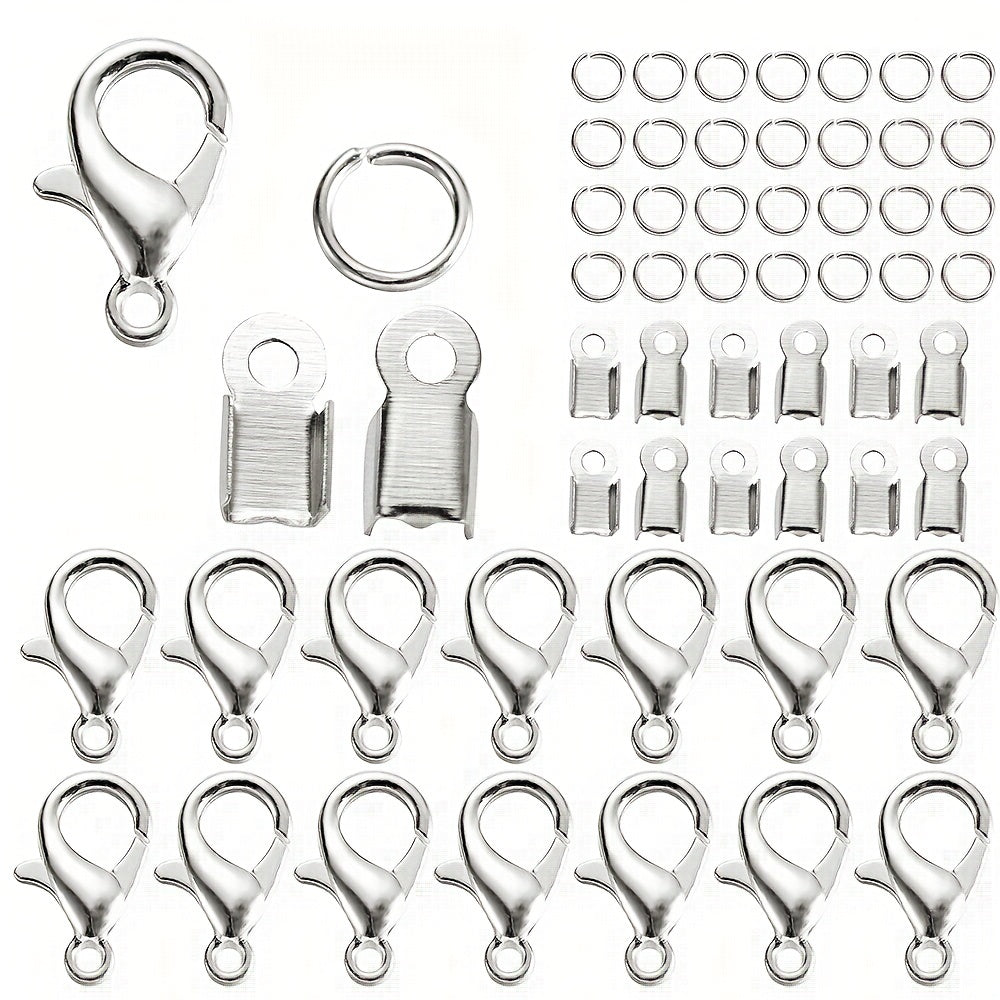 80Pcs Alloy Lobster Clasp Jump Rings Set for DIY Jewelry