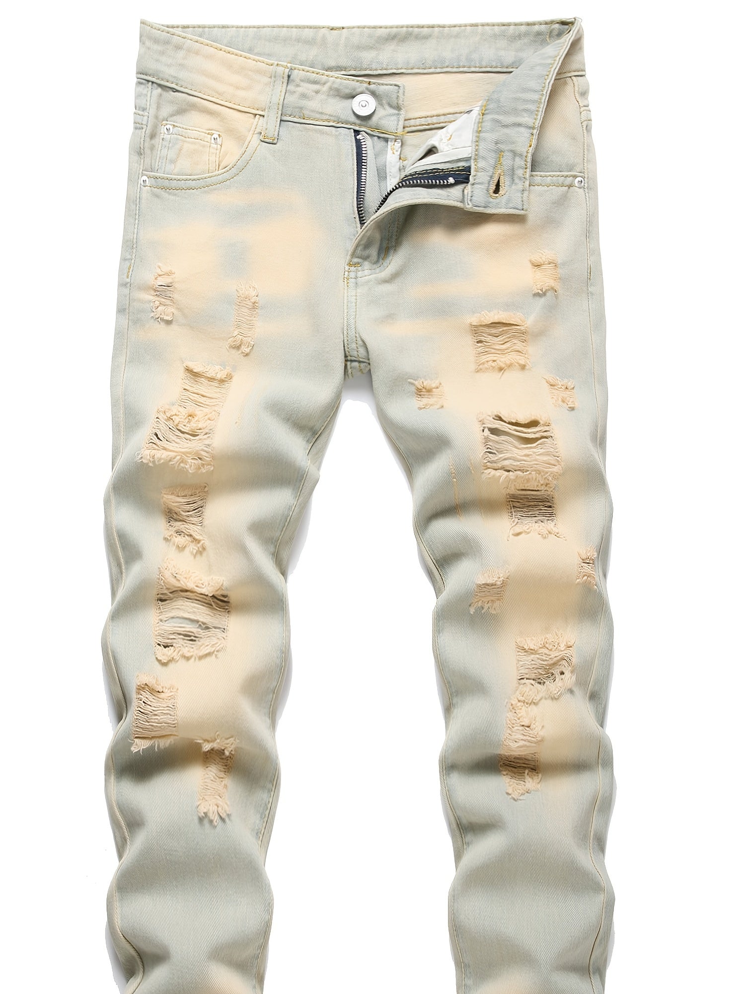 Boy's Skinny Fit Distressed Denim Jeans Pants