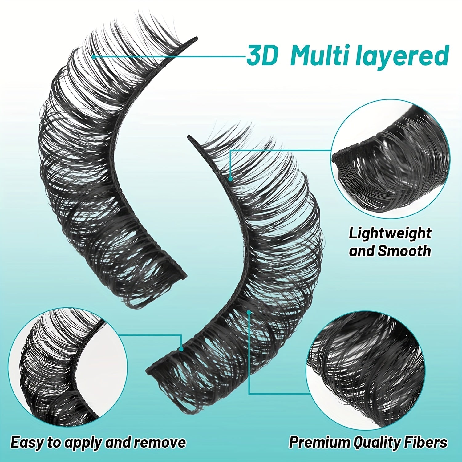3D False Eyelashes Simulated Thick Curling Lashes Natural Look