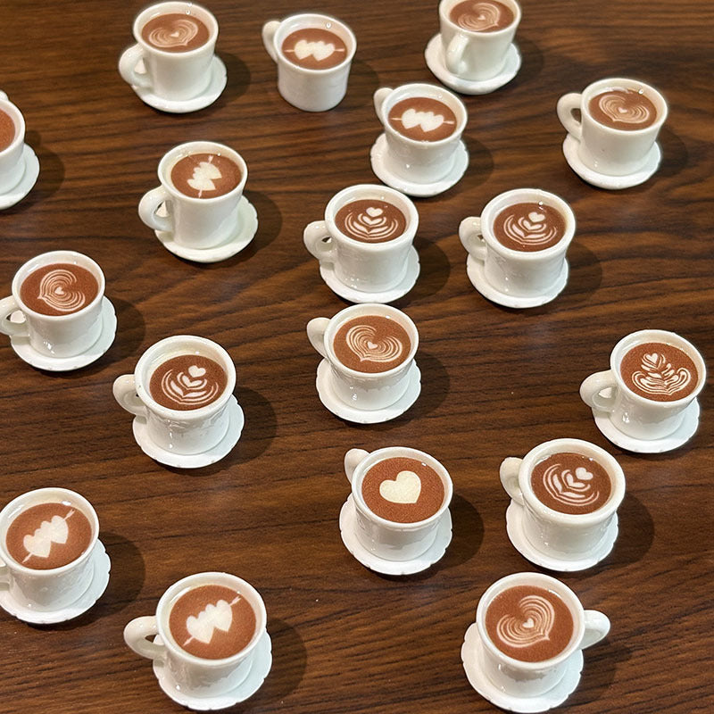 Colorful Resin Coffee Cup Set for Dollhouses