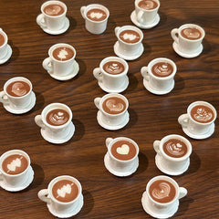 Colorful Resin Coffee Cup Set for Dollhouses