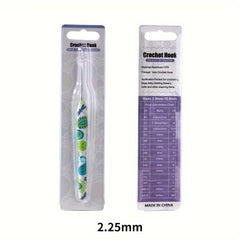 1pcs Floral Printed Crochet Hook 2 25mm B 10mm N Ergonomic Soft Grip Handle