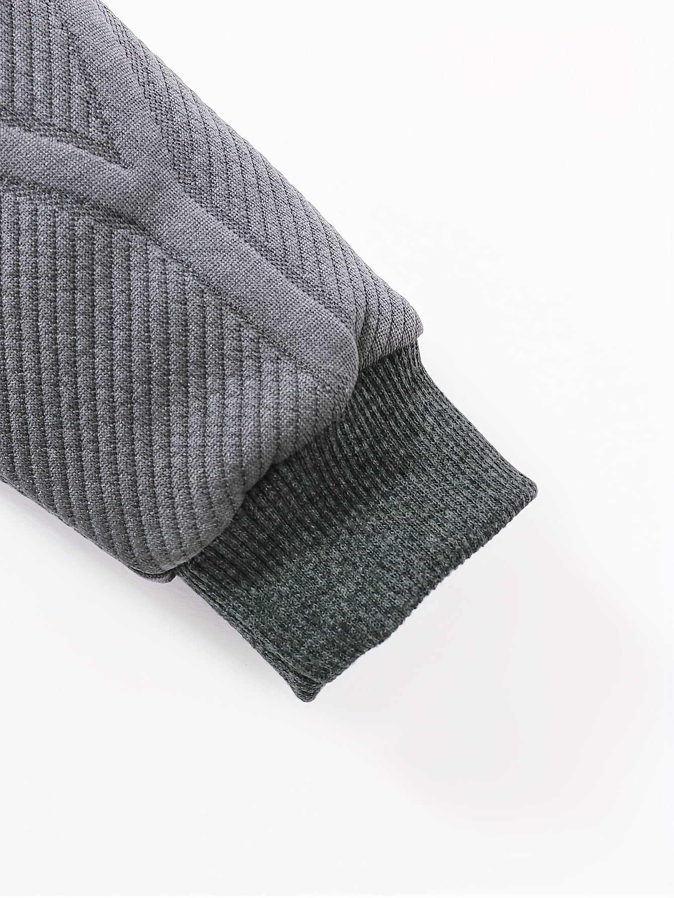 Boys Casual Letter Textured Pullover Sweatshirt