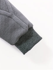 Boys Casual Letter Textured Pullover Sweatshirt