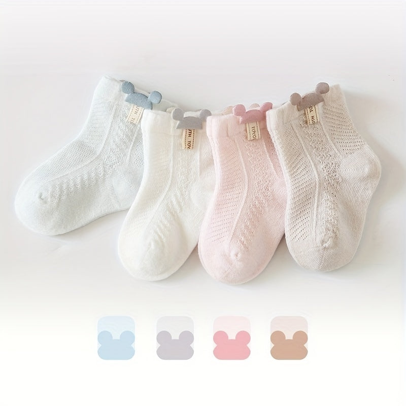 Baby Cotton Summer Crew Socks for 0-3 Years Old