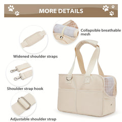 Small Dog Carrier with Pockets & Mesh