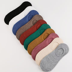 Solid Ankle Socks Ribbed Knit Women's Stocking & Hosiery
