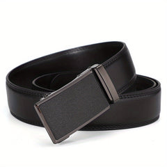 Men's High end Leather Automatic Buckle Business Belt