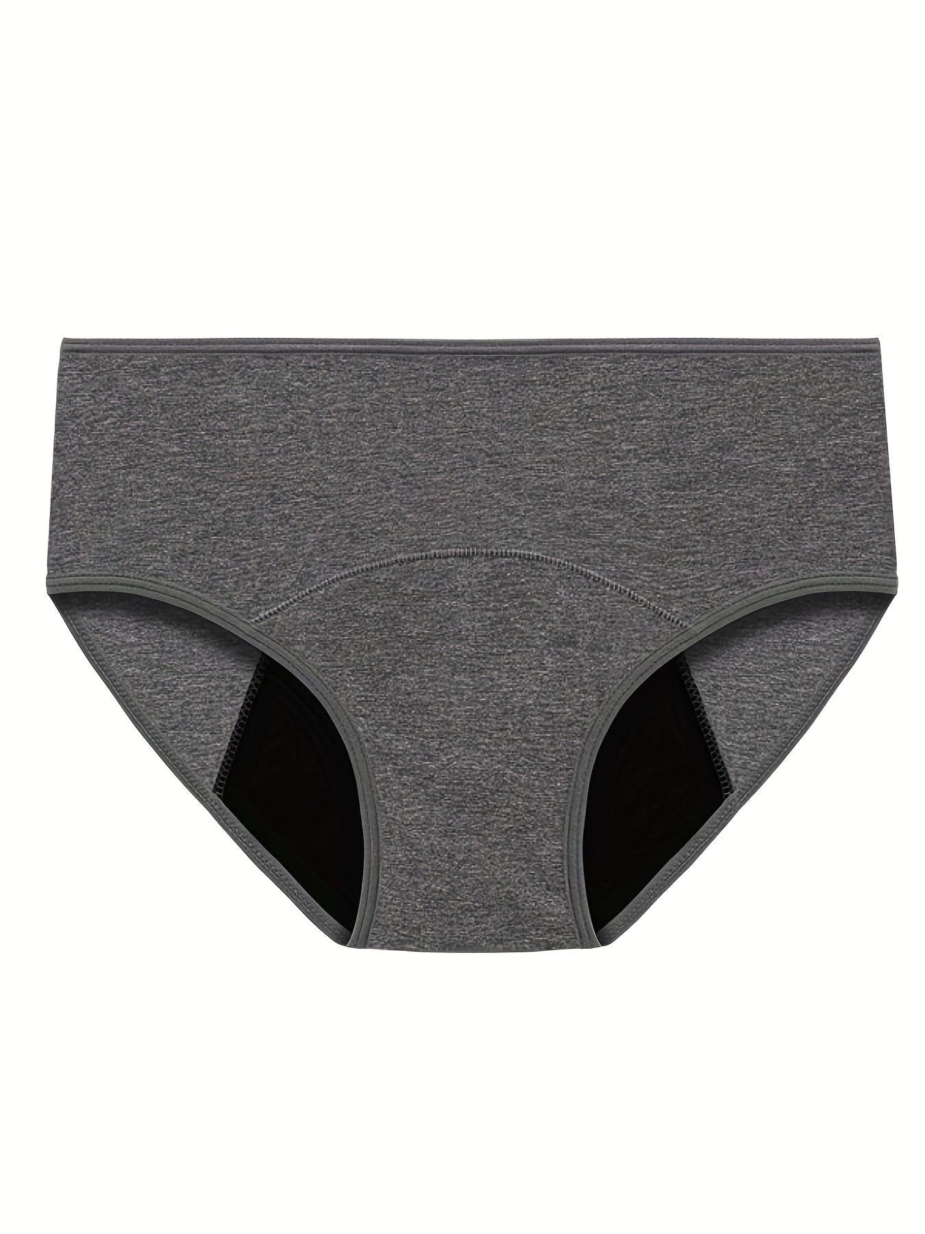 4pcs Solid Period Panties & Comfy Leak proof Stretchy Intimates Panties