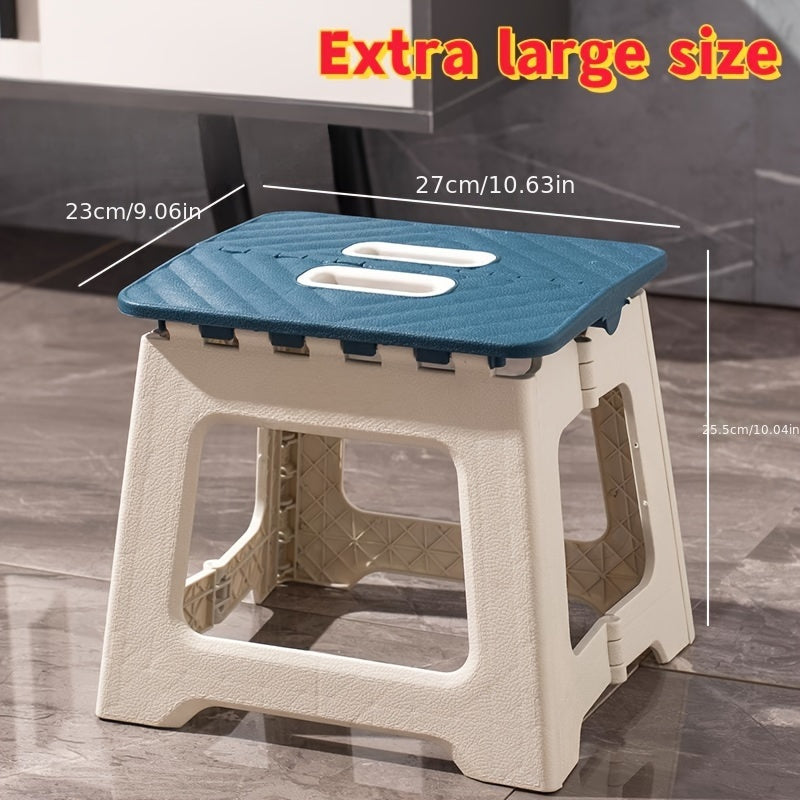 Portable Plastic Folding Stool for Indoor/Outdoor Use