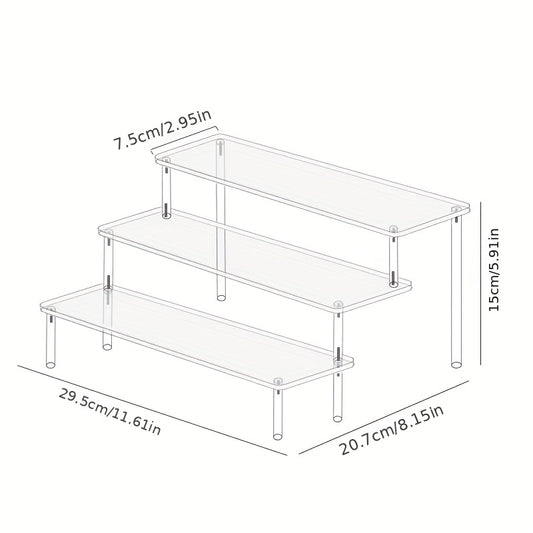 Colorful Acrylic Display Stand Ladder Type Organizer Shelf