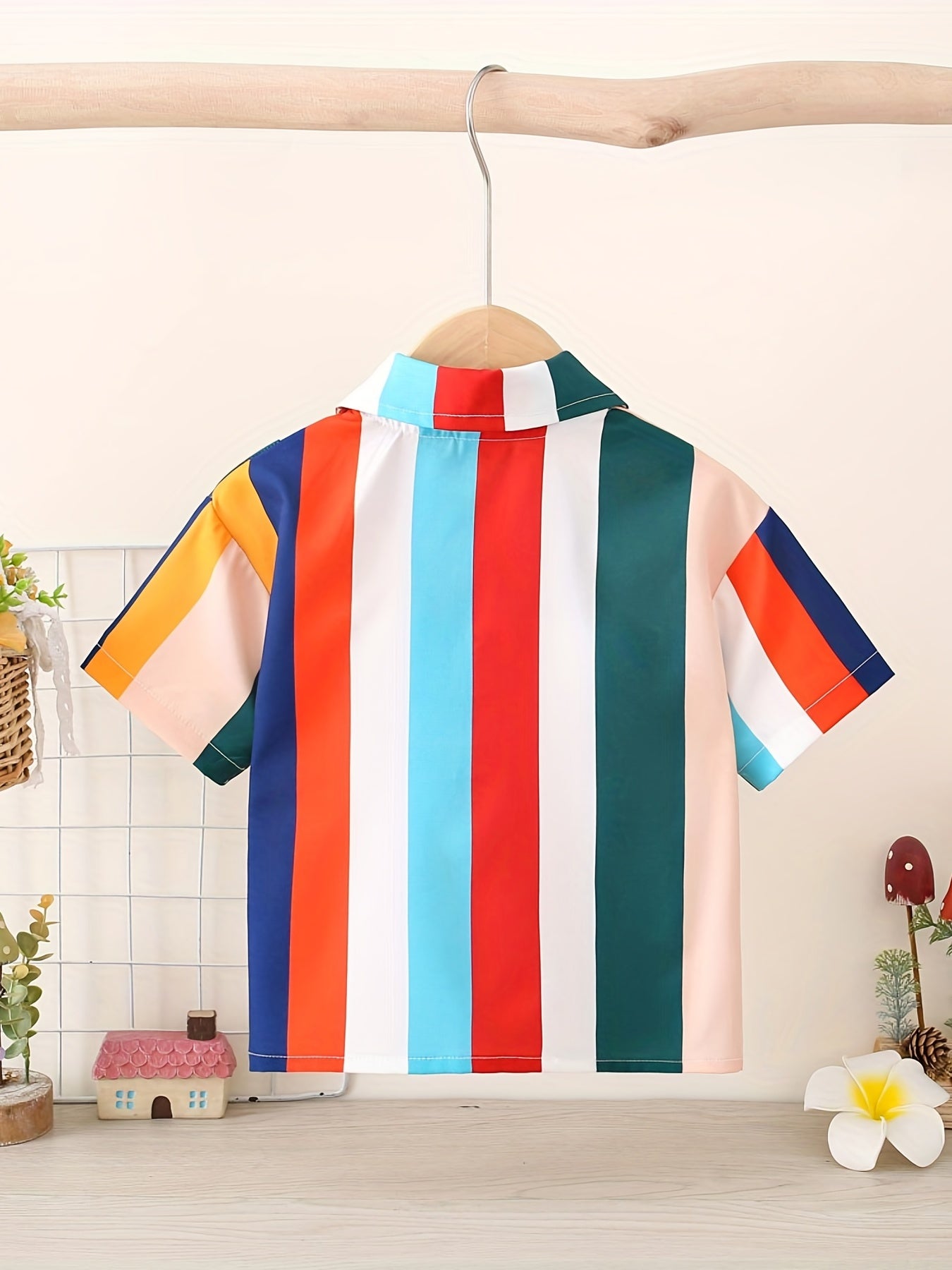 Boy's Short Sleeve Stripe Shirt