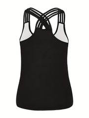 Flower & Skull Print Tank Top Vintage Crew Neck Summer Sleeveless Top