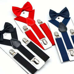 Kids Strap Bow Tie Suit Bow Accessory Baby Strap Clip Adjustable Pants Clip