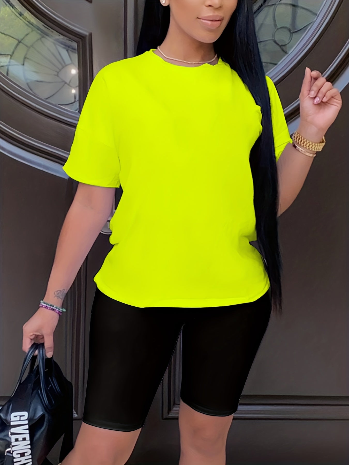 Casual Two Piece Set Short Sleeve T Shirt & Shorts