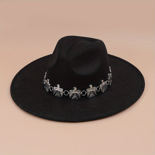 Vintage Western Felt Hat with Detachable Hat Band