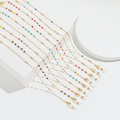Colorful Crystal Glasses Chain Beaded Mask Chain Alloy Glasses Holder