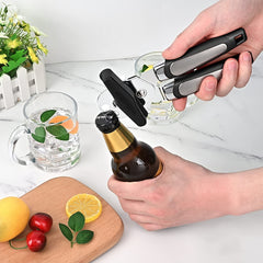 3-in-1 Stainless Steel Can Opener Anti-Slip Grip
