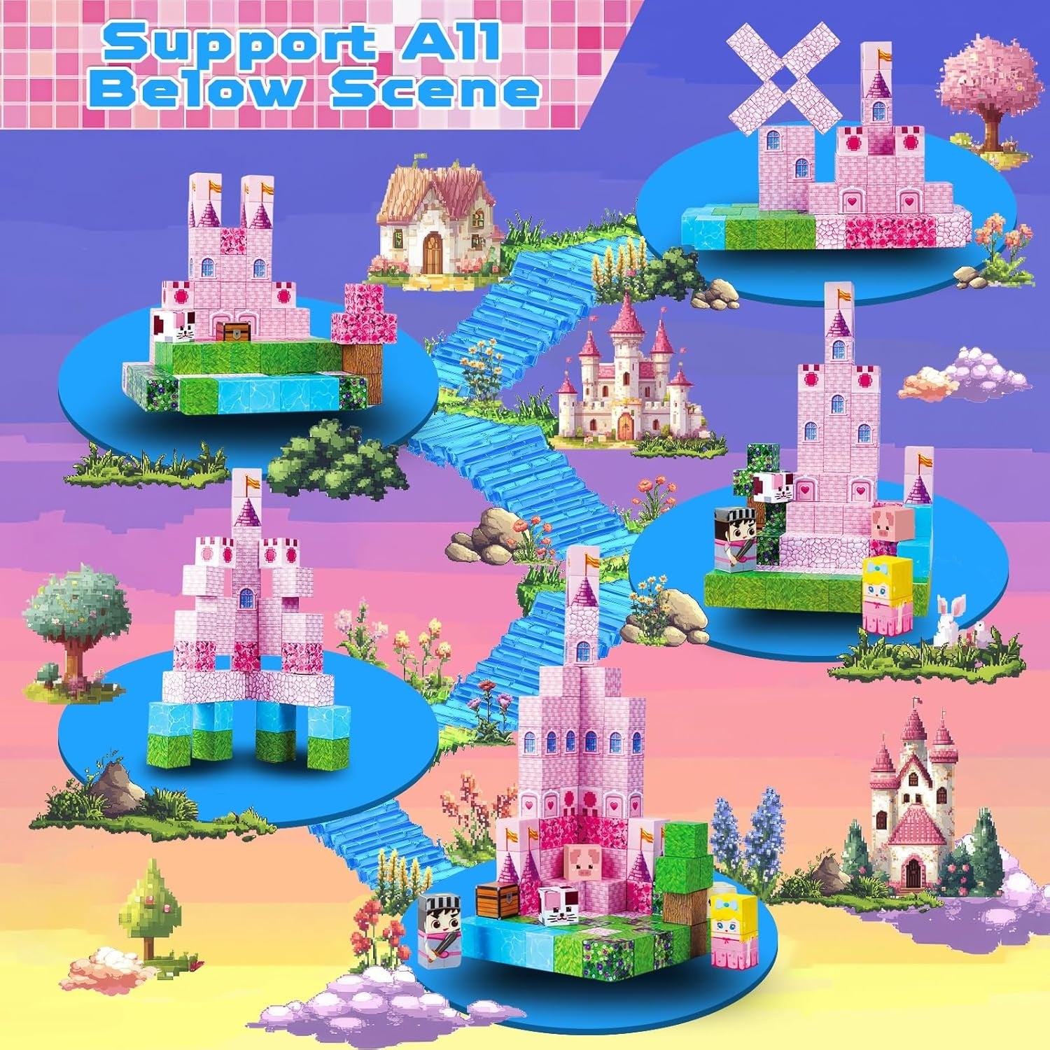 Princess Castle Garden DIY Creative World Building Toy