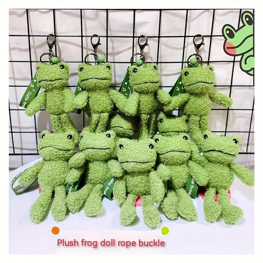 Plush Frog Doll Bag Pendant Keychain for School Bag
