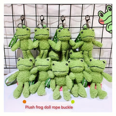 Plush Frog Doll Bag Pendant Keychain for School Bag