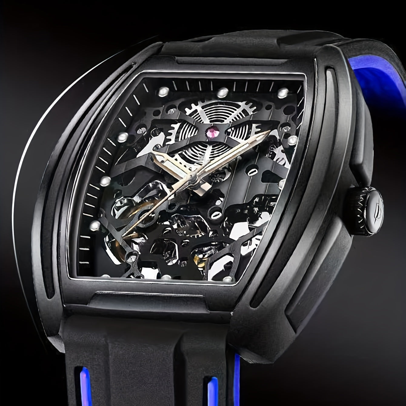 Men's Multicolor Alloy Luminous Mechanical Watch