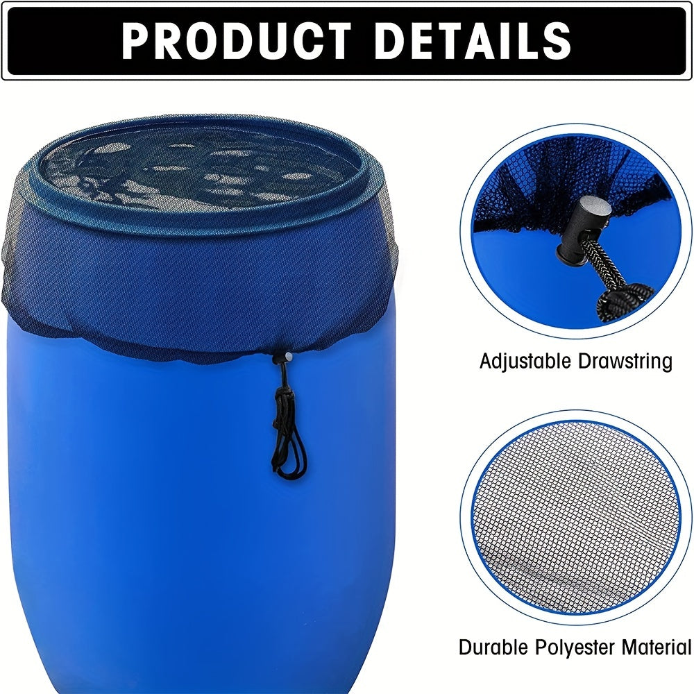 Rain Bucket Mesh Cover Water Bucket Net with Adjustable Drawstring Filter Mesh