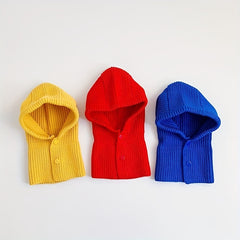 Kids Shawl Cap Head Cap Bib Conjoined Cap