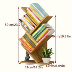 Wooden Desktop Bookshelves Display Unit