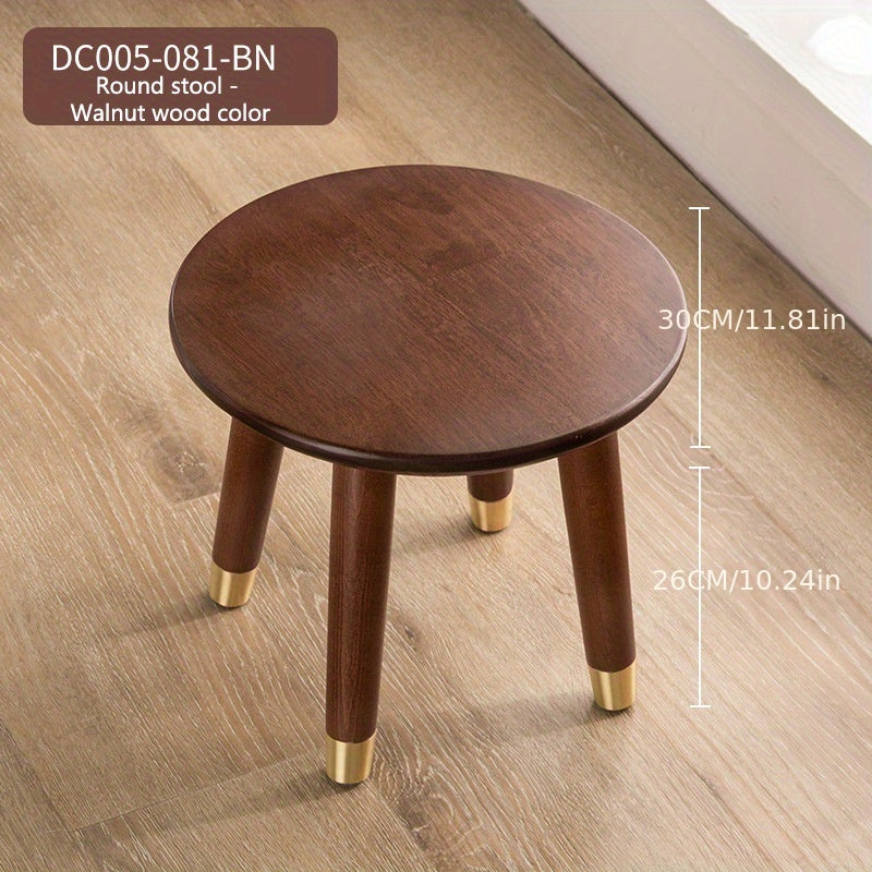 Walnut Oak Small Stool for Elegant Home Decor