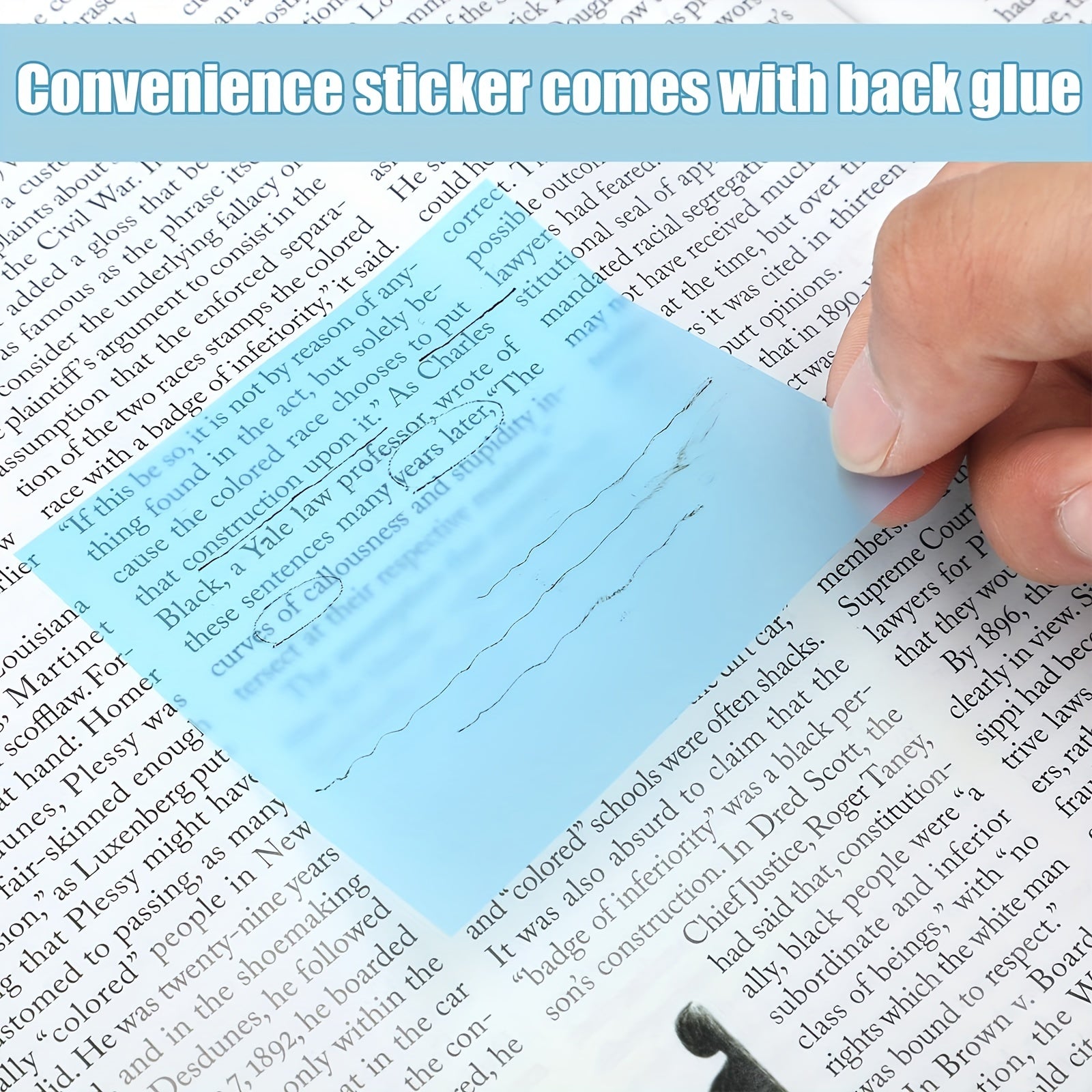 200 Sheets Transparent Sticky Notes 4 Pads 3x3 54 Clear Sticky Tabs
