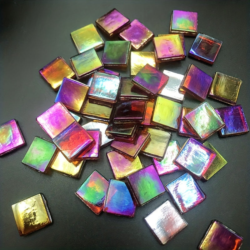Metal Luster Hot Melt Ice Jade Mosaic DIY Decoration Art 50 Pieces
