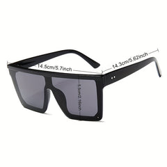 Square One piece Sunglasses For Women Men Large Mirrored UV400 Sun Shades
