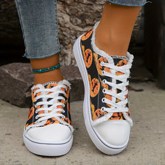 Women's Colorblock Flat Shoes Round Toe Lightweight Canvas Shoes