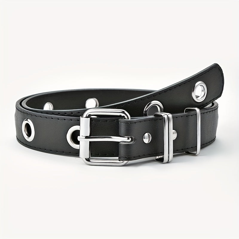 PU Leather Metal Buckle Belt Punk Hip Hop Chain Belt
