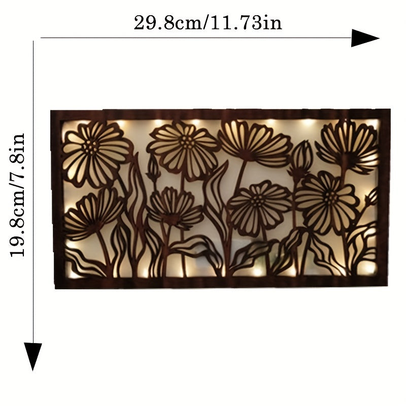 LED Flower Shape Wooden Lamp Home Decoration