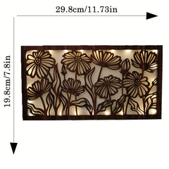 LED Flower Shape Wooden Lamp Home Decoration
