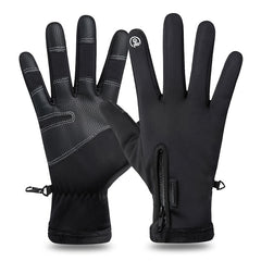 Windproof Waterproof Fishing Gloves Touch Screen Gloves Zipper Autumn Winter