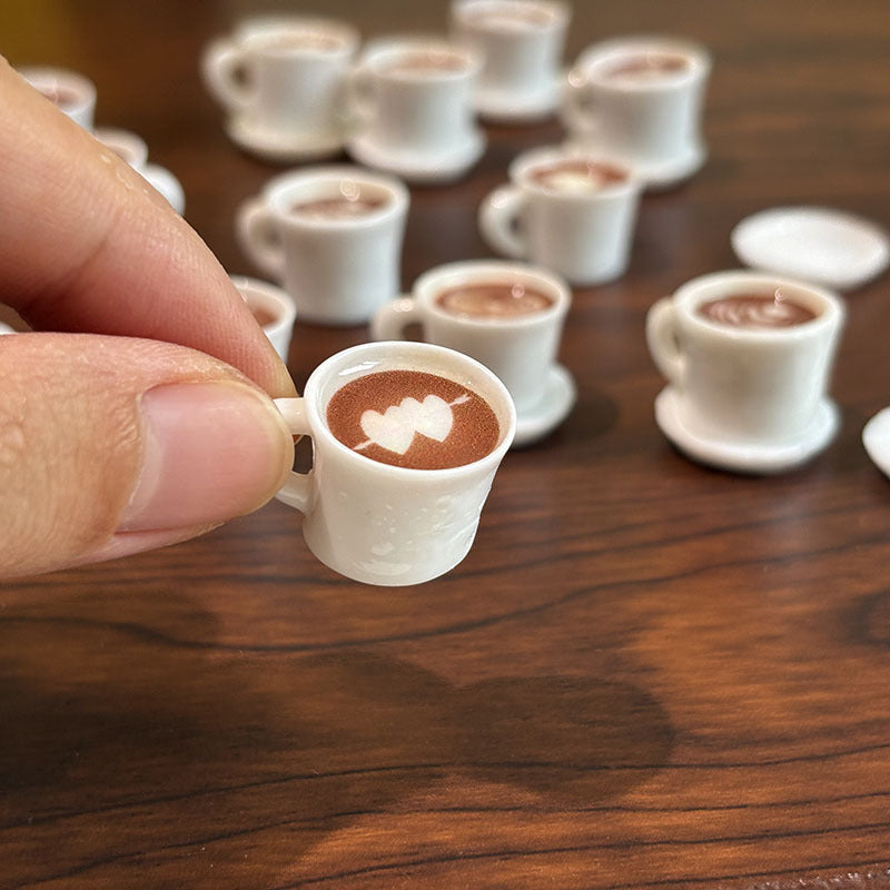 Colorful Resin Coffee Cup Set for Dollhouses