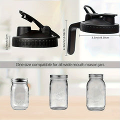 Airtight Mason Jar Lid with Handle and Pour Spout - Ideal for Lemon