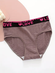 5 Pack Plus Size Briefs Women's Soft Breathable Medium Stretch Panties