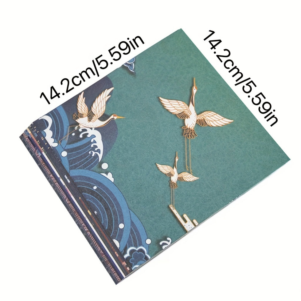 Square Origami Colored Paper Cardboard Stacking Materials 72pcs
