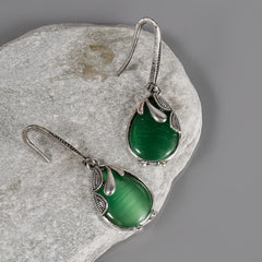 Water Drop Shape Drop Earrings Inlaid Gems Wedding Engagement Earrings