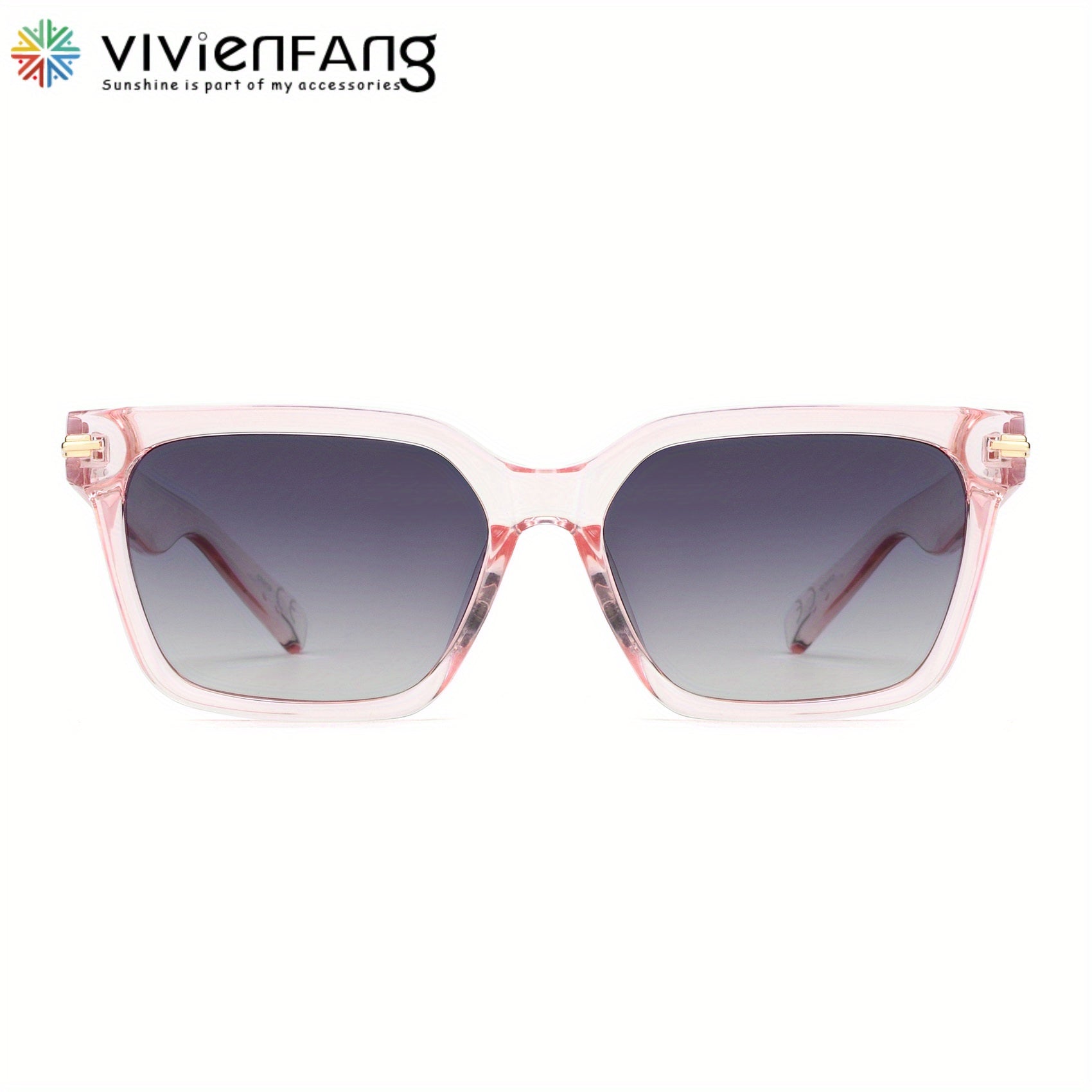 VIVIENFANG Rectangular Polarized Sunglasses Unisex Shades UV Protection